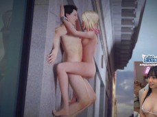 Peter and Gwen on the wall gif