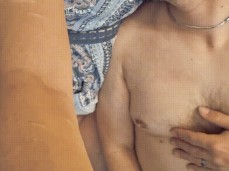 tit sucking handjob gif