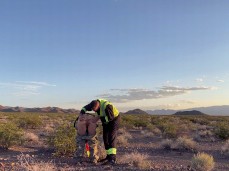 Jamie Stone Outside Pulling Down Her Army Pants gif