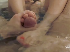 cum feet gif