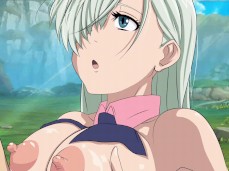 LIZZY SQUASHING A COK BETWEEN HER PERFECT TITS gif