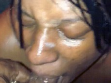 black girl choke-gag on cum gif