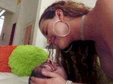 Spitting in His Mouth and Tongue Kissing gif