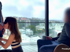 PossiblyNeighbours cuckold montage in front of window gif