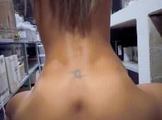 POV skinny reverse cowgirl vertical video gif