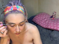 Perfect titted dreadlock white girl gets ready to get pounded gif