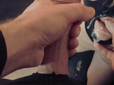 POV: Slow-motion facial cumshot on MILF Lily Corinth | Cum thumb sucking gif