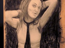SFW: My sixth charcoal portrait | No sex, no nudity | Lily Corinth artwork gif