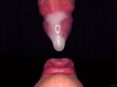 CUM IN CONDOM - BOTTOM VIEW BLOWJOB gif