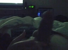 playing with dick in bed gif