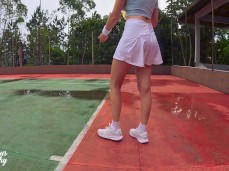 Tennis chick teasing gif