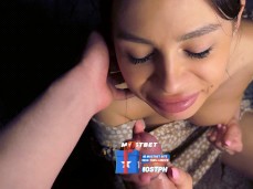 Small babe helen doesn't want to swallow gif