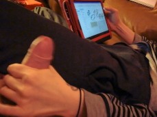 distracted handjob gif