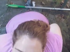 Heather Kane laughs at Cum! gif