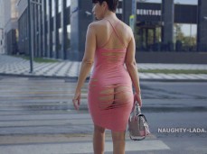 Naughty Naughty Girl- Sexy Public Walk gif