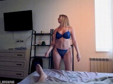 Alina Rai in blue lingerie joins you gif