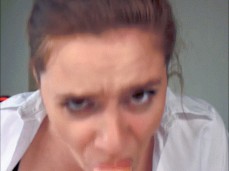 Sexy teacher makes fast blowjob gif