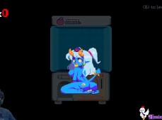 Cute Demon Capsule girl riding a dildo gif