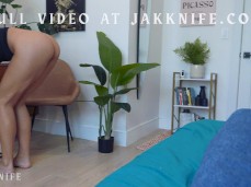 leggy blonde changing gif