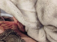 fur hood blowjob gif