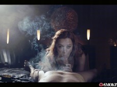 Smoking and blowing gif