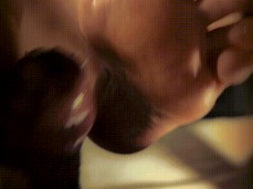 BBW wife sexy BBC footjob cumshot. gif