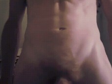 Big meaty cock reveal in slow motion gif