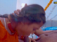 Indian wife sucking husband's cock on the first night gif