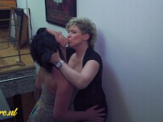 Older younger lesbians making out gif