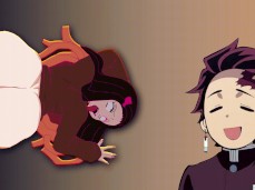 nezuko fuck senitzu and tanjiro kamado demon slayer gif