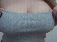 VikkyLove quickly flashes her huge tits gif