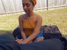 amazing girl touching your dick pre-suck gif