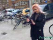 Cumwalk in the streets of Amsterdam gif