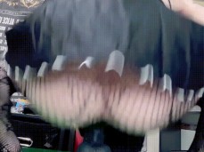 Upskirt dildo ride vertical video gif