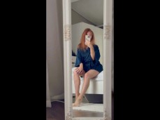 step-sister tries on latex gif