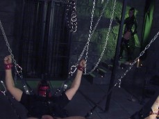 BDSM-geared-gurl+dildoed-male gif