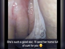 Busting a fat load in his wife’s pussy gif
