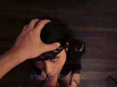 eye contact blowjob gif