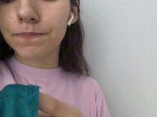 licking own panties gif