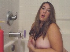 Big tits in the bath gif