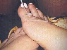 cum on feet gif