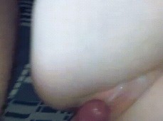 Leg up cumshot vertical video gif