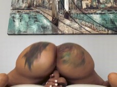 Twerk tattoo ebony dildo gif