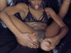 Petite ebony dildo gif