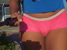 Painted on shorts gif