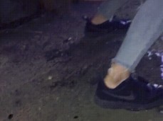 Bent over peeing on smoke and pee break gif