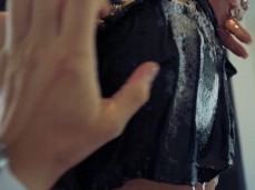 undressing her wet shorts gif