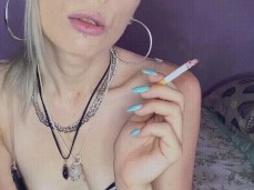 Pretty Blonde Cigarette Smoker gif