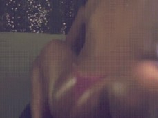 Ebony bouncing on cock in mirror gif