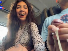 Katty West handjob in train gif